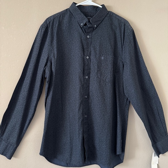 NWT Men's French Connection Long Sleeve Navy Shirt Size L - Picture 1 of 6